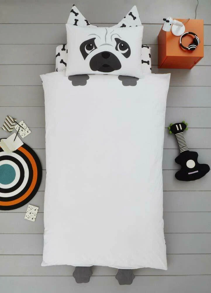 Puppy Dog Shaped Single Duvet Cover Bedding Set - Image 2