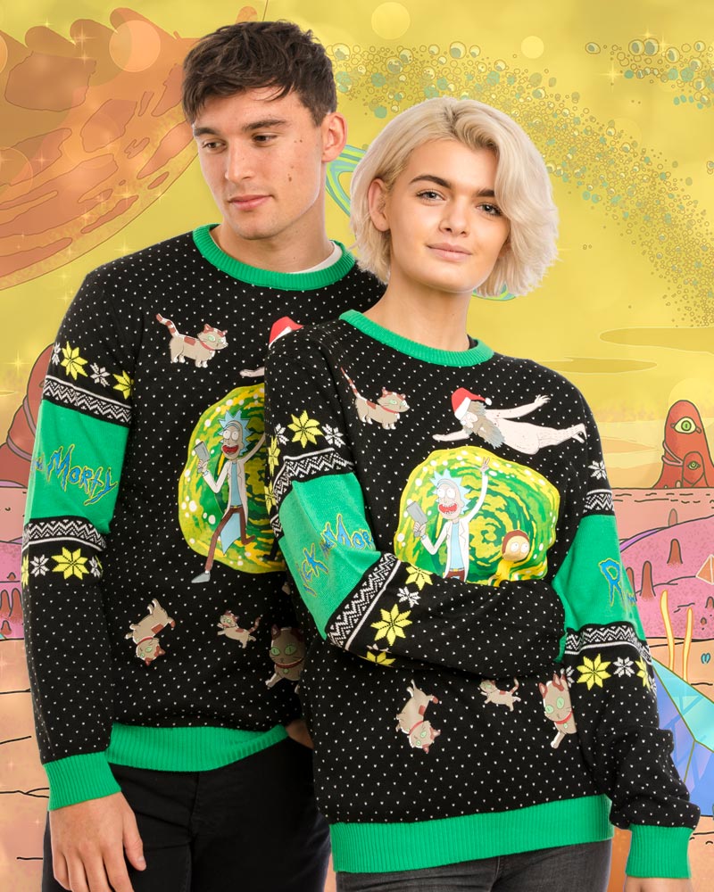 Rick and Morty Portal Knitted Christmas Jumper / Sweater - Image 6