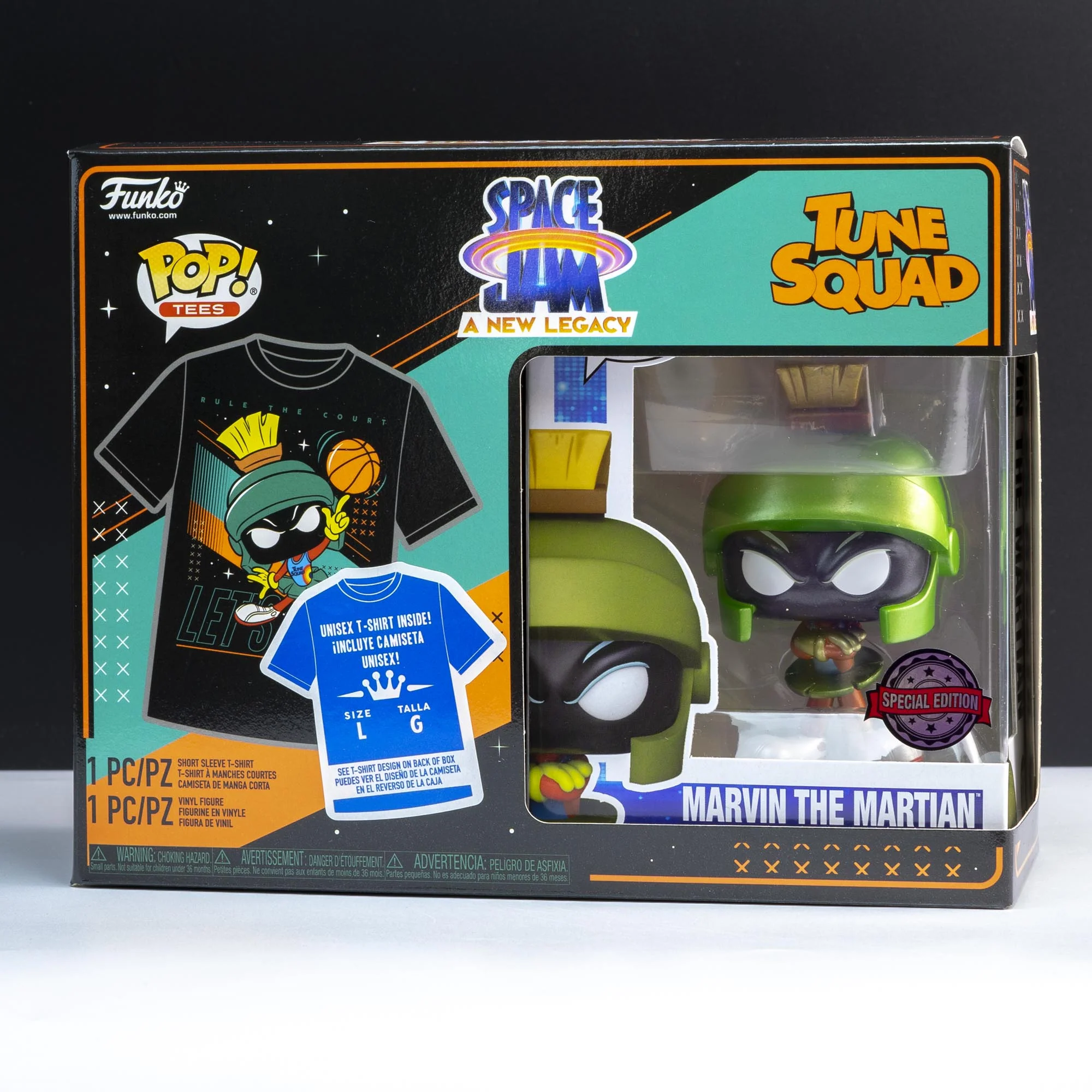 Space Jam 2 Marvin the Martian Pop! Vinyl and Tee Set - Image 2