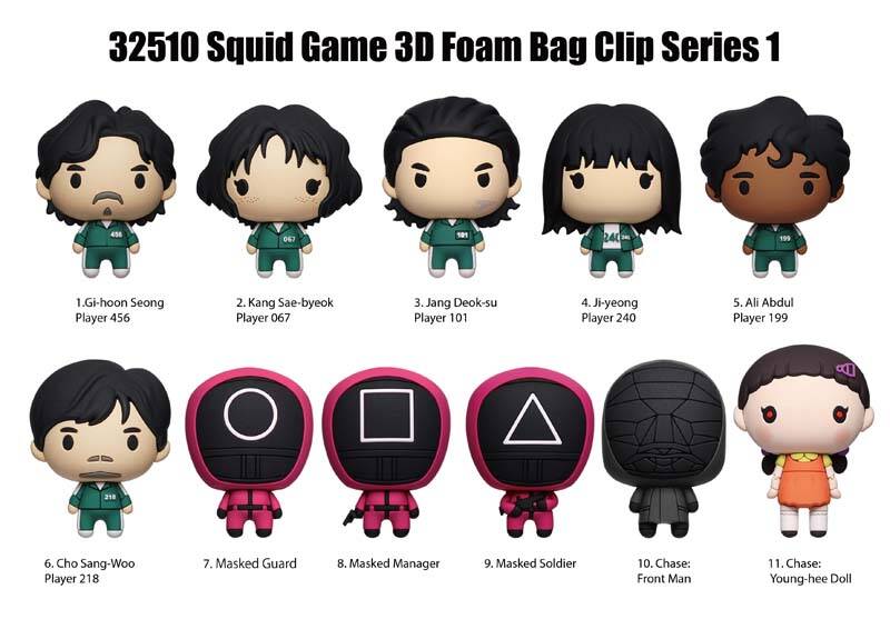 Squid Game Series 1 Blind Bag Mystery Bag Clip - Image 2