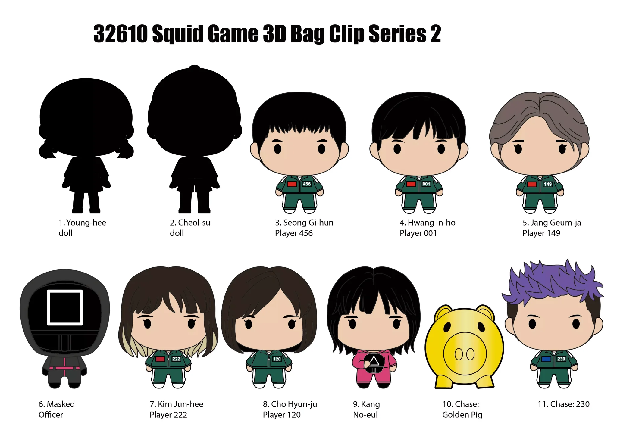 Squid Game Series 2 Blind Bag Mystery Bag Clip - Image 3