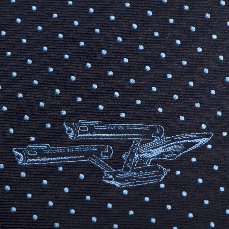 Star Trek Enterprise Dot Pattern Silk Tie - Image 3