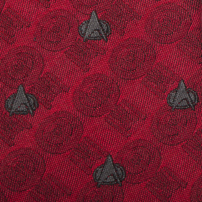 Star Trek TNG Red Delta Silk Tie - Image 4