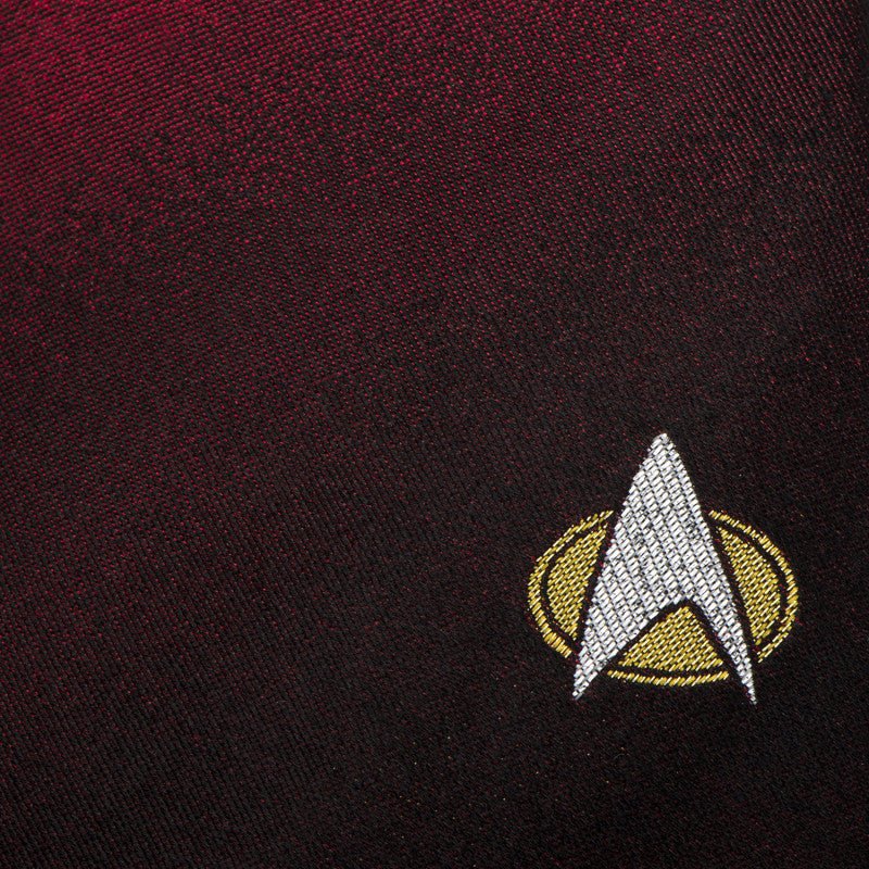 Star Trek TNG Shield Red Ombre Silk Tie - Image 3