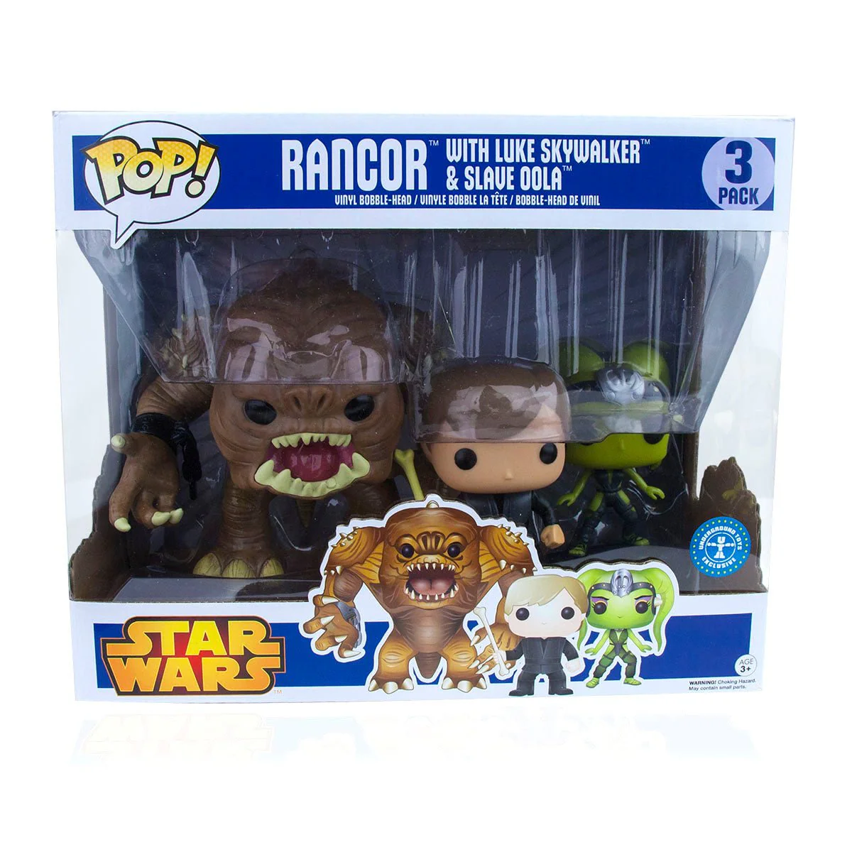 Star Wars Funko Pop! Vinyl Rancor with Luke & Slave Oola Set - Image 2