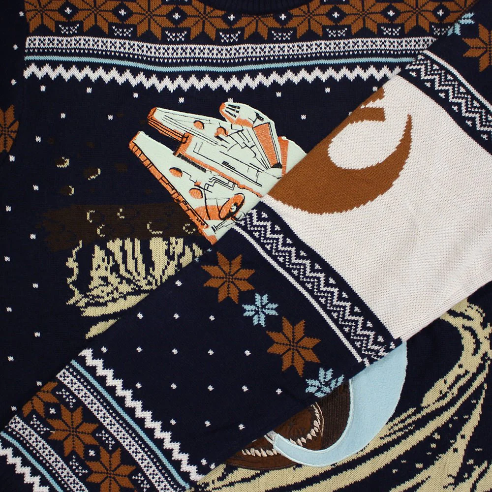 Star Wars Millennium Falcon Escape Knitted Christmas Jumper / Sweater - Image 4