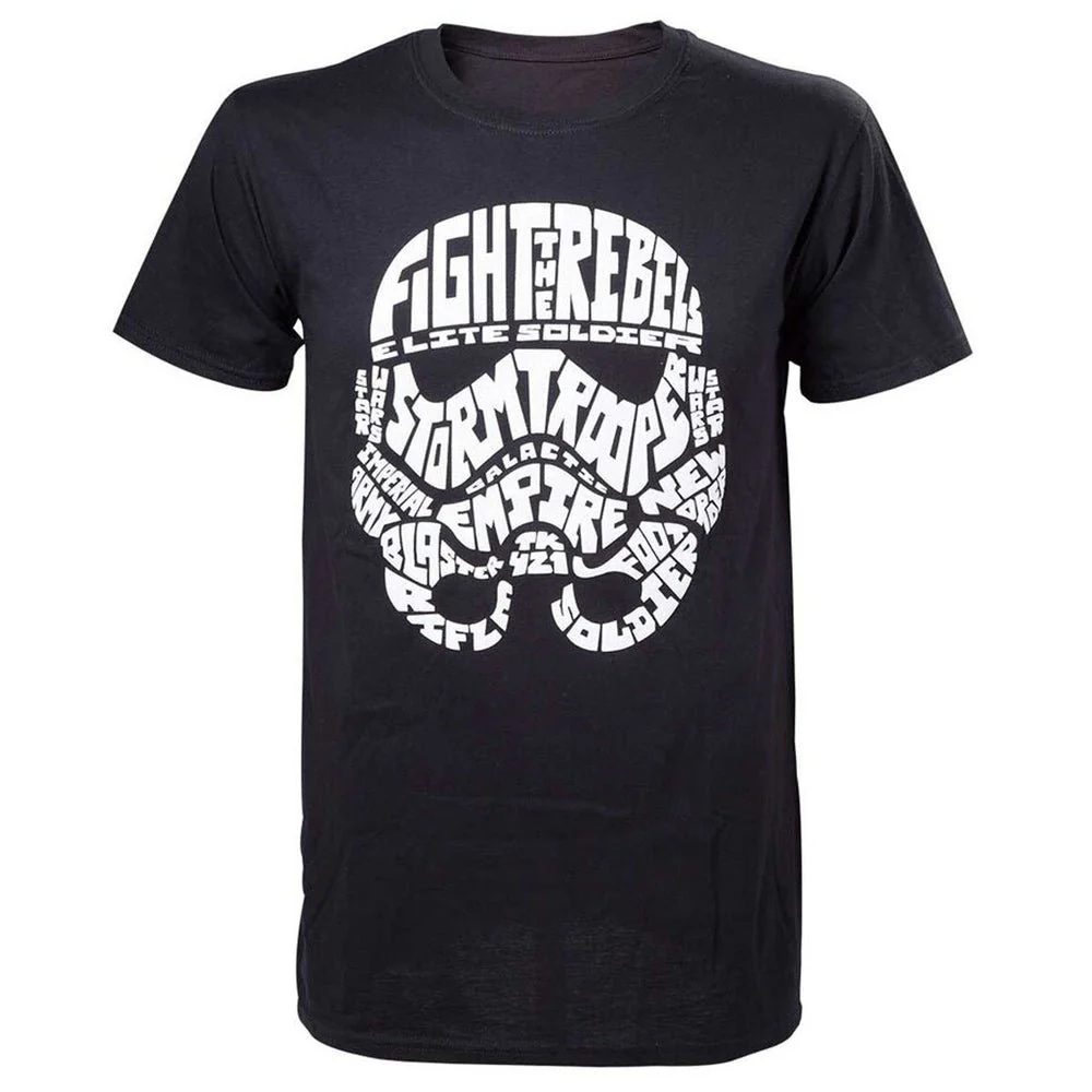 Star Wars Stormtrooper Word Art T-Shirt - Image 3