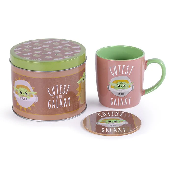 Star Wars The Mandalorian Baby Yoda Mug and Coaster Gift Tin - Image 2