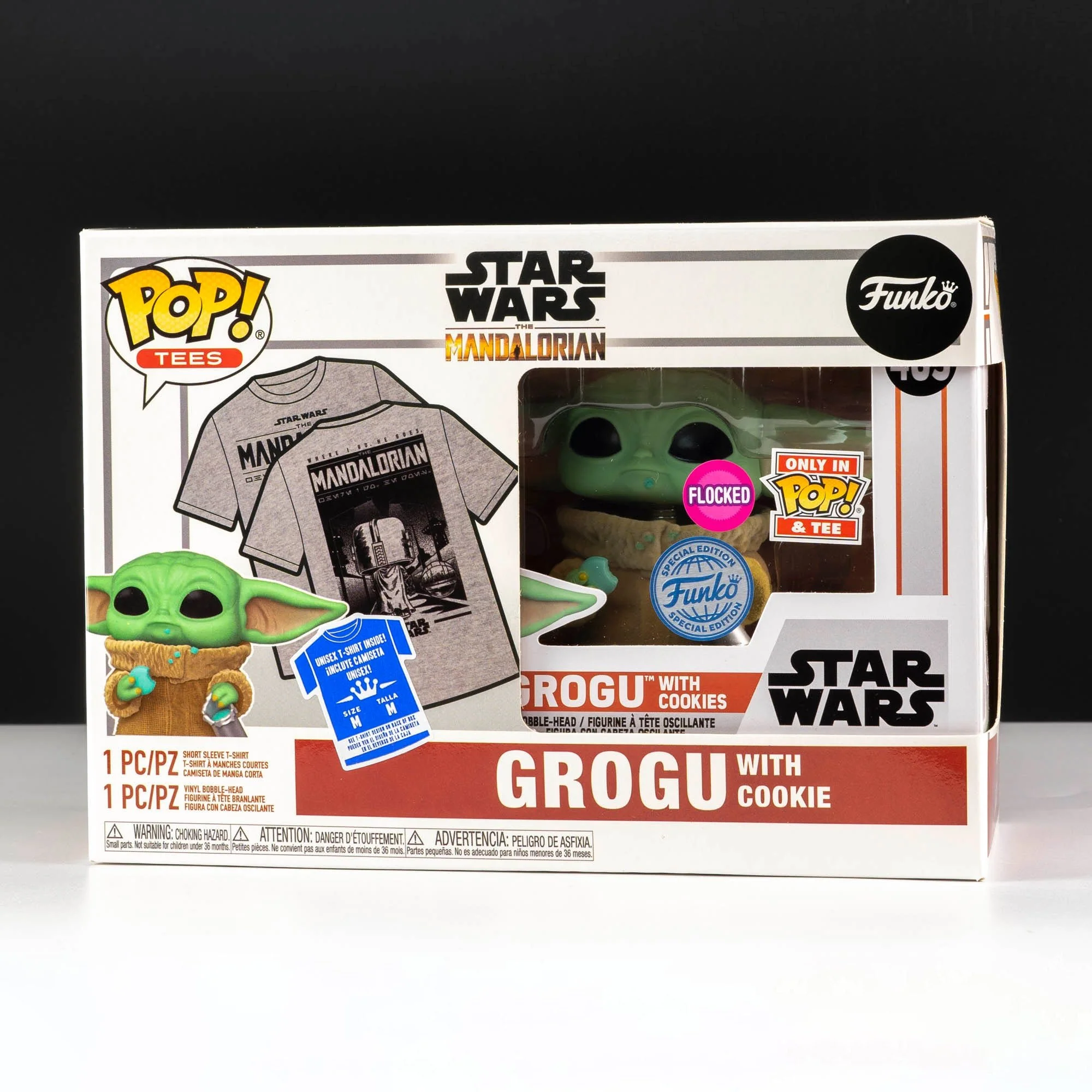 Star Wars The Mandalorian Grogu with Cookie Pop! Vinyl and Tee Set - Image 2