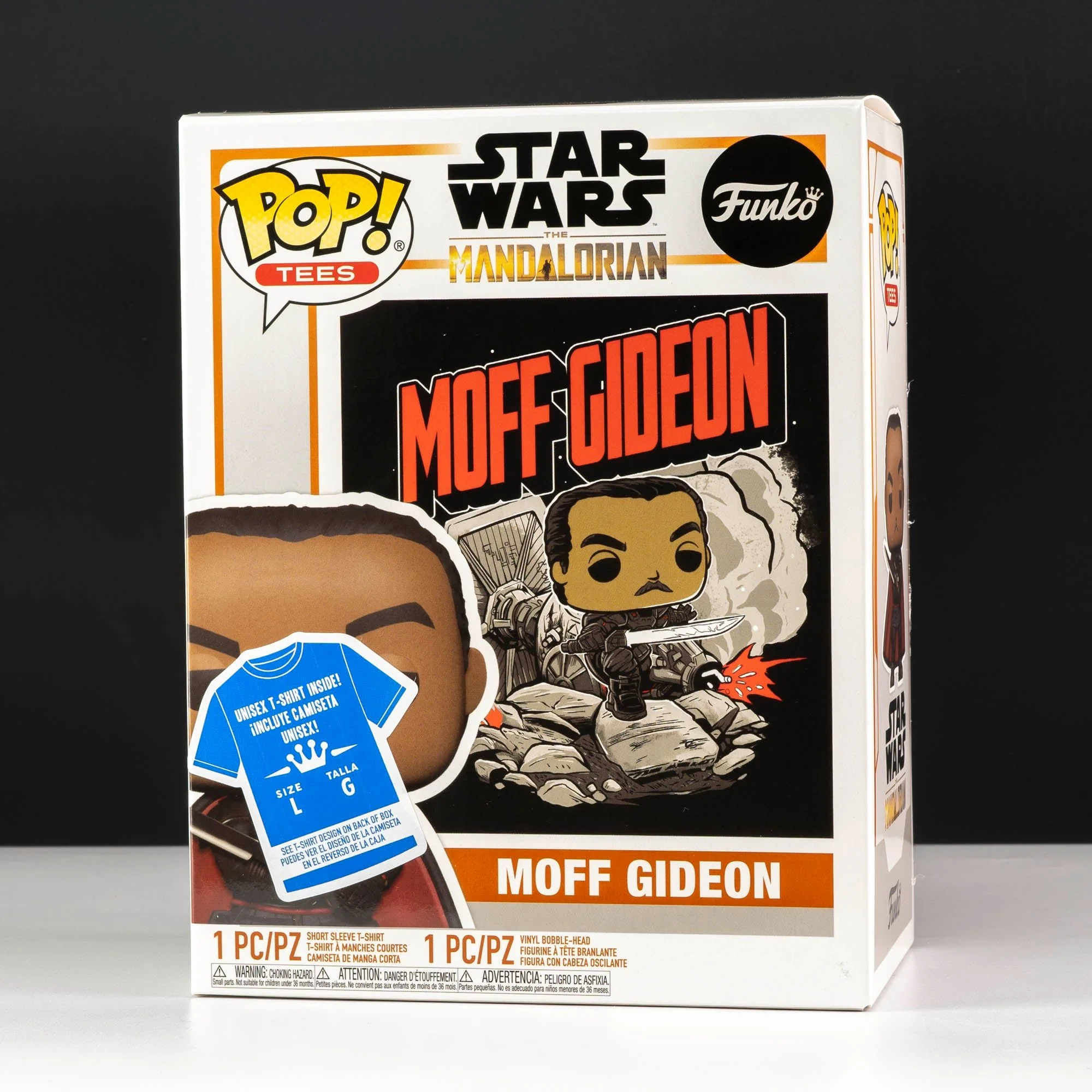 Star Wars The Mandalorian Moff Gideon Pop! Vinyl and Tee Set - Image 2