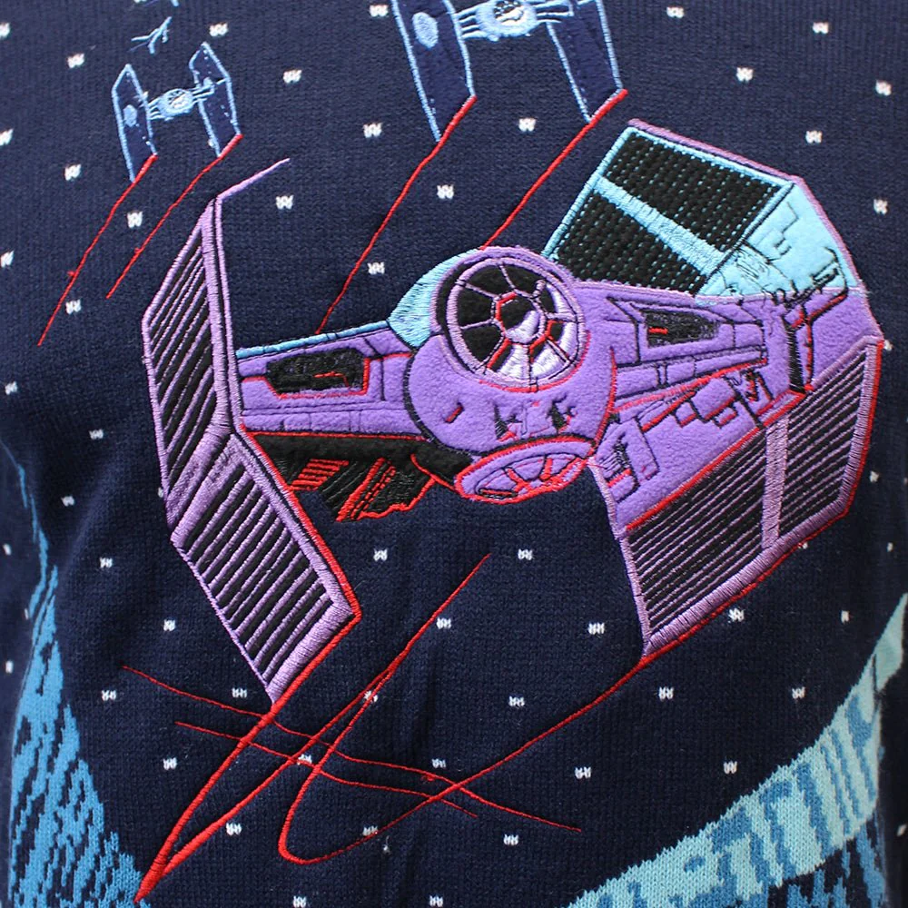 Star Wars TIE Fighter Battle of Yavin Christmas Jumper / Sweater - Image 4