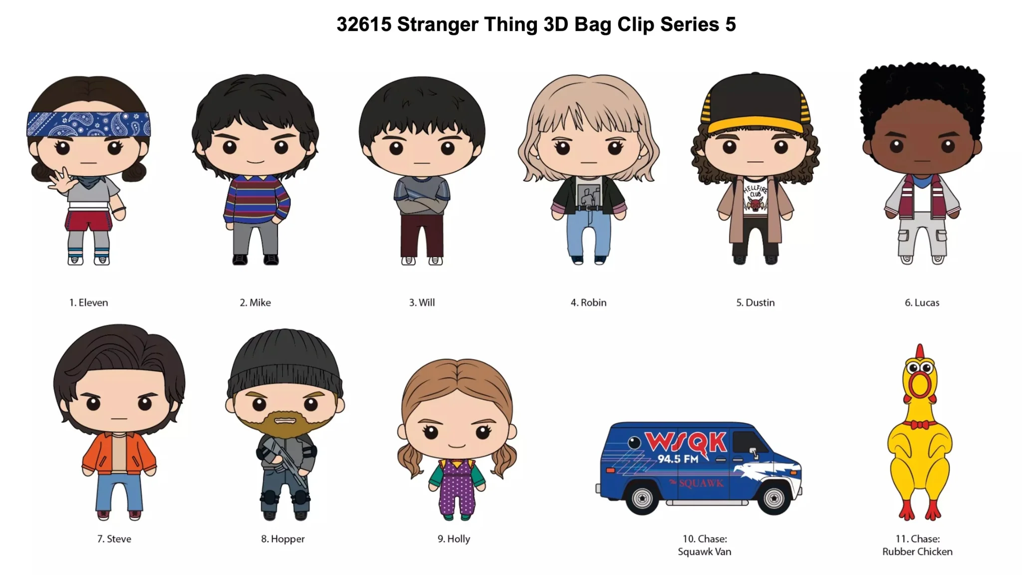 Stranger Things Series 5 Blind Bag Mystery Bag Clip - Image 3