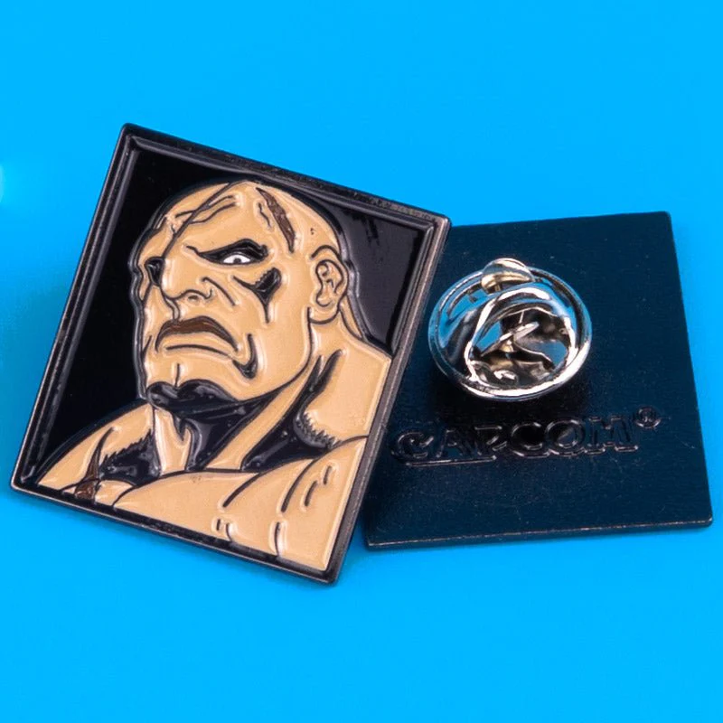 Street Fighter Single Character Enamel Pin - Sagat - Image 2