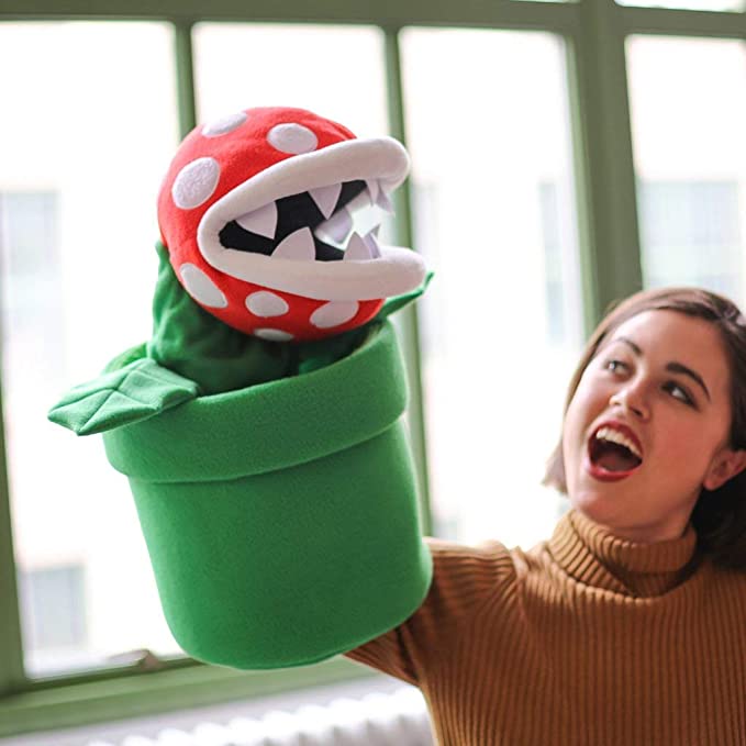 Super Mario Piranha Plant Plush Deluxe Hand Puppet - Image 3
