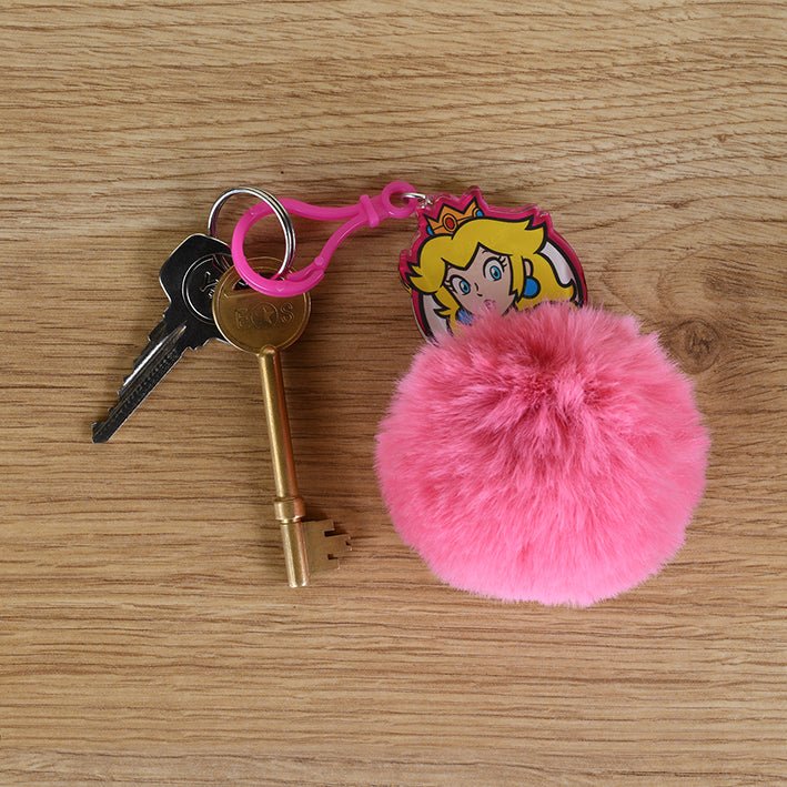 Super Mario Princess Peach Pom Pom Keychain - Image 2