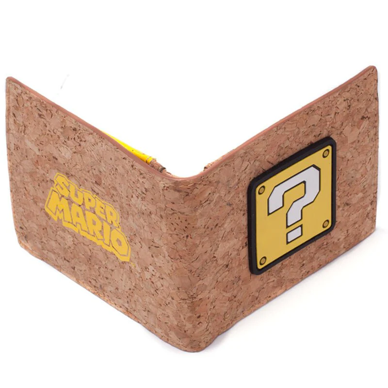 Super Mario Question Block Bi-Fold Cork Wallet - Image 4