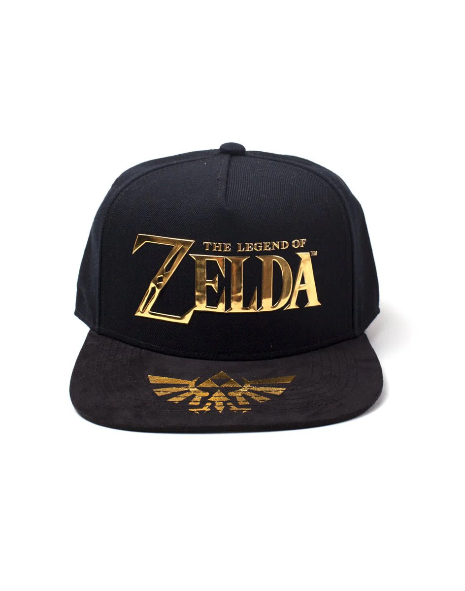 The Legend of Zelda Gold and Black Logo Snapback Cap - Image 2