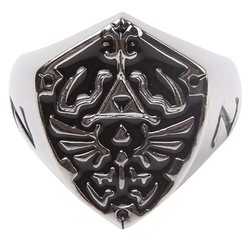 The Legend of Zelda Hylian Shield Metal Signet Ring - Image 2