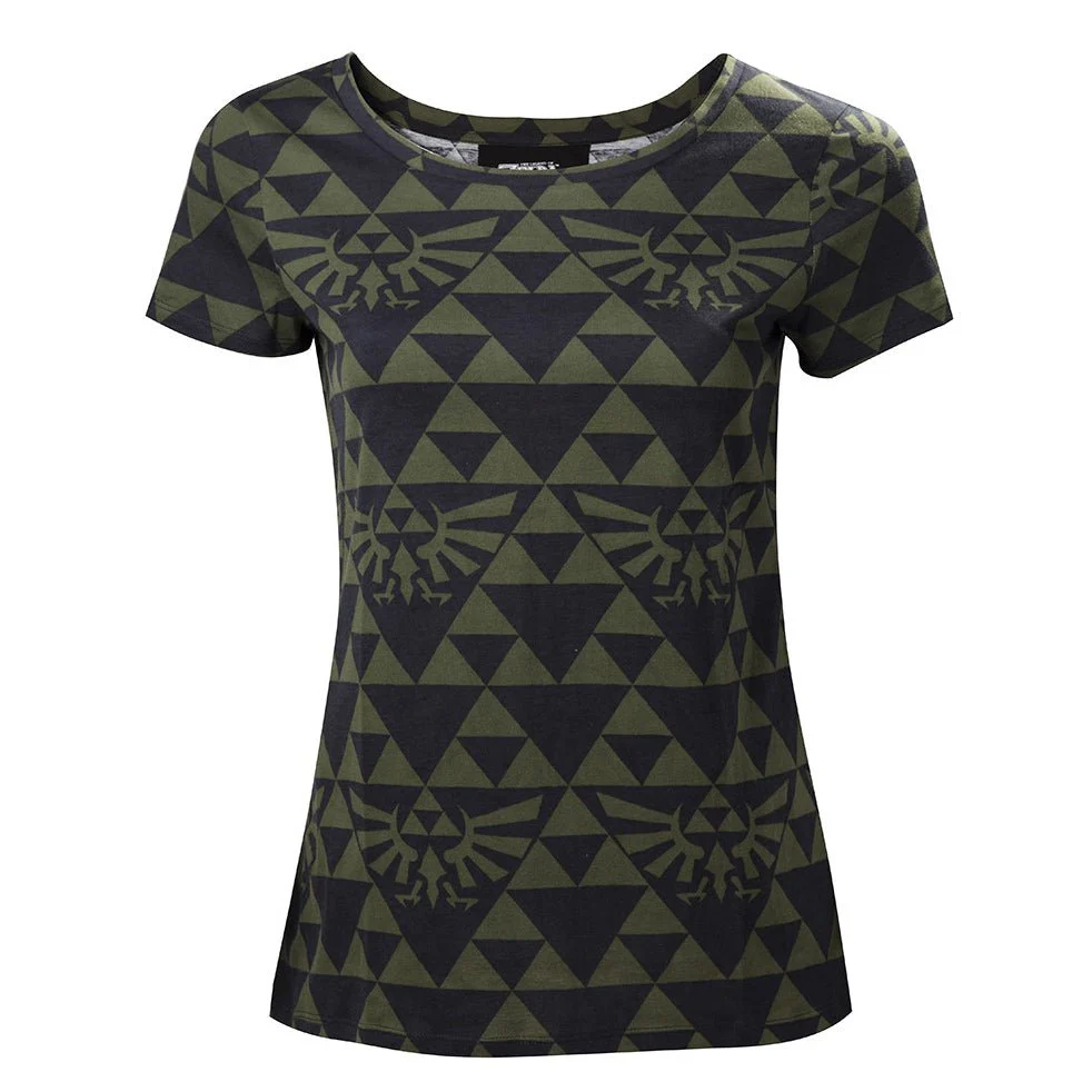 The Legend of Zelda Hyrule Green and Black Ladies T-Shirt - Image 2