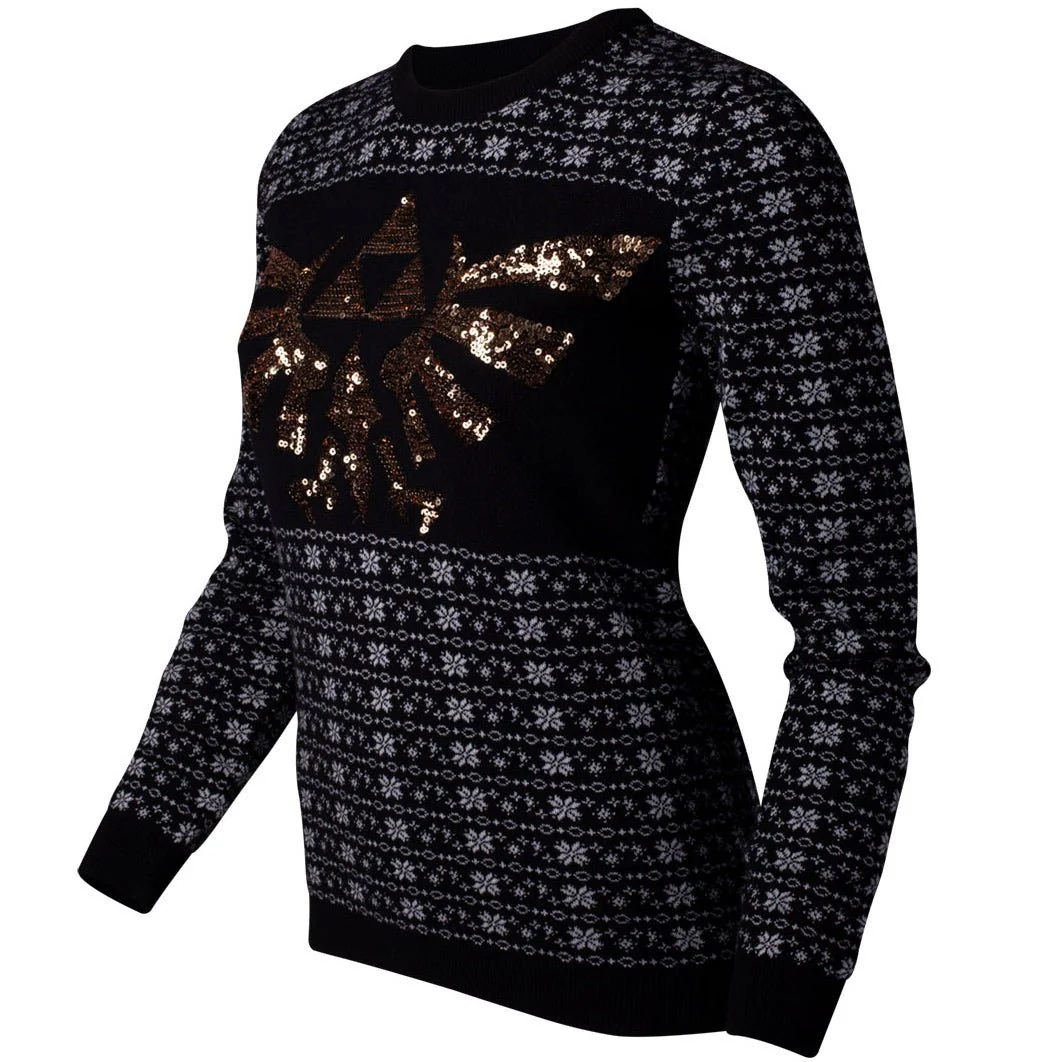 The Legend of Zelda Sequinned Knitted Girls Christmas Jumper / Sweater - Image 2