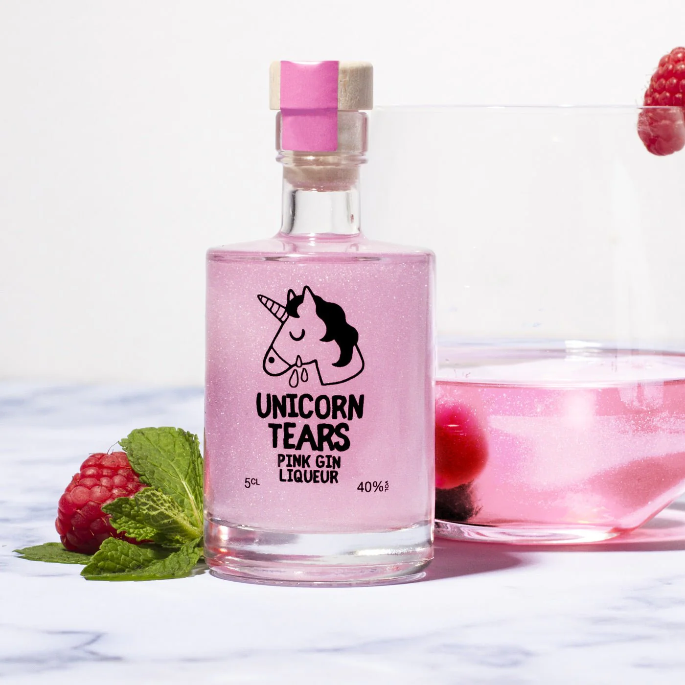 Unicorn Tears Pink Gin Liqueur Miniature - Image 3